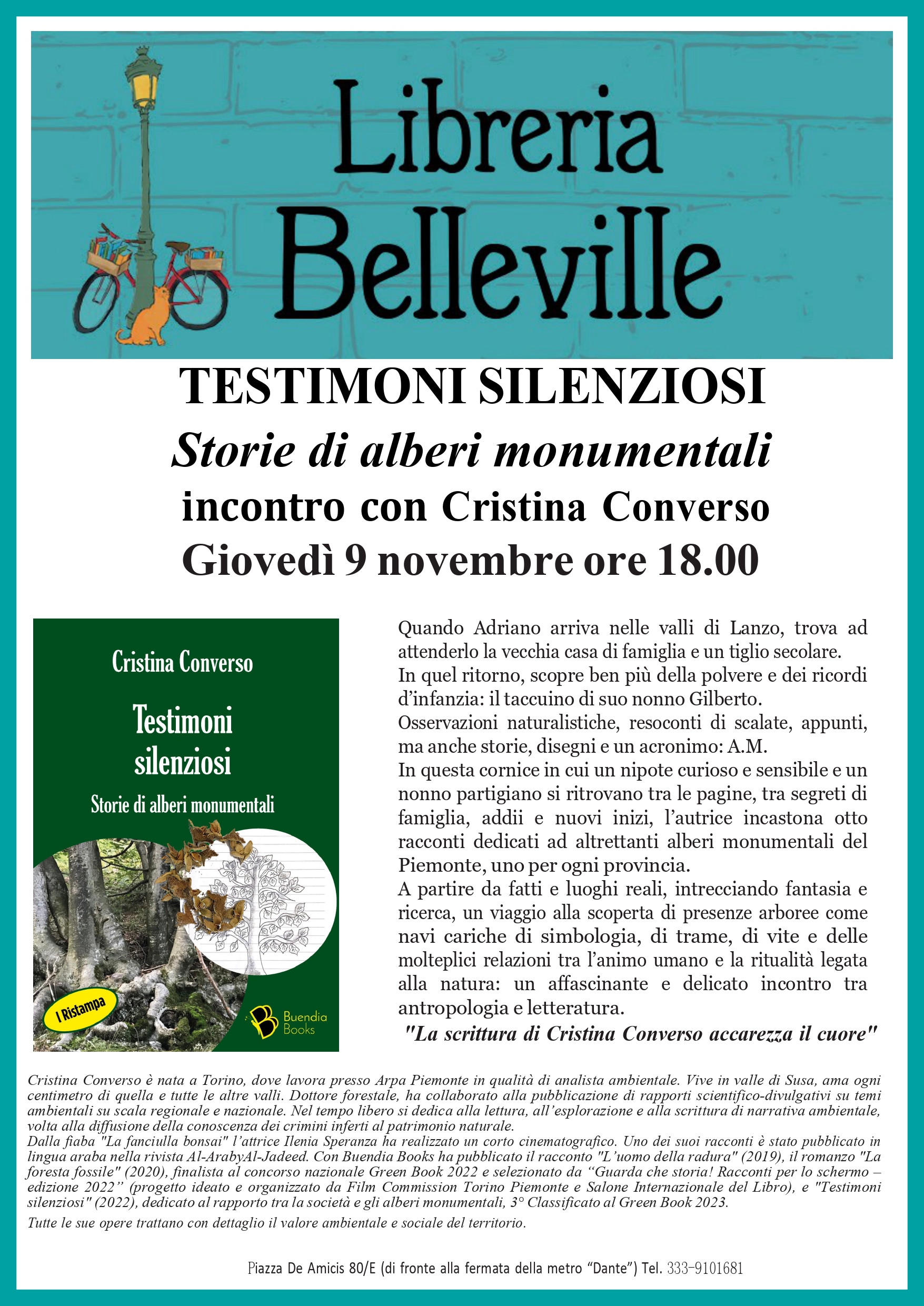 Cristina Converso alla Libreria Belleville