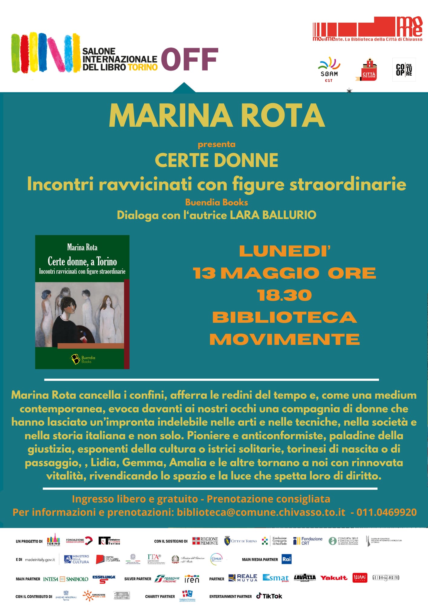 "Certe donne, a Torino" alla Biblioteca Movimente