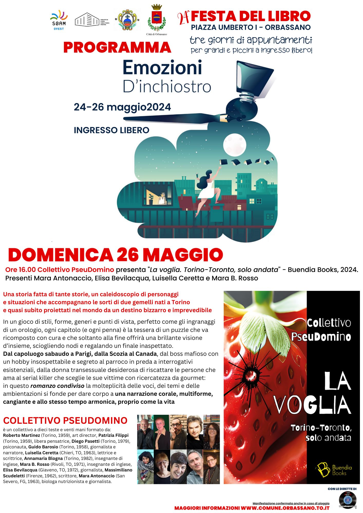 "La voglia" alla Festa del Libro di Orbassano