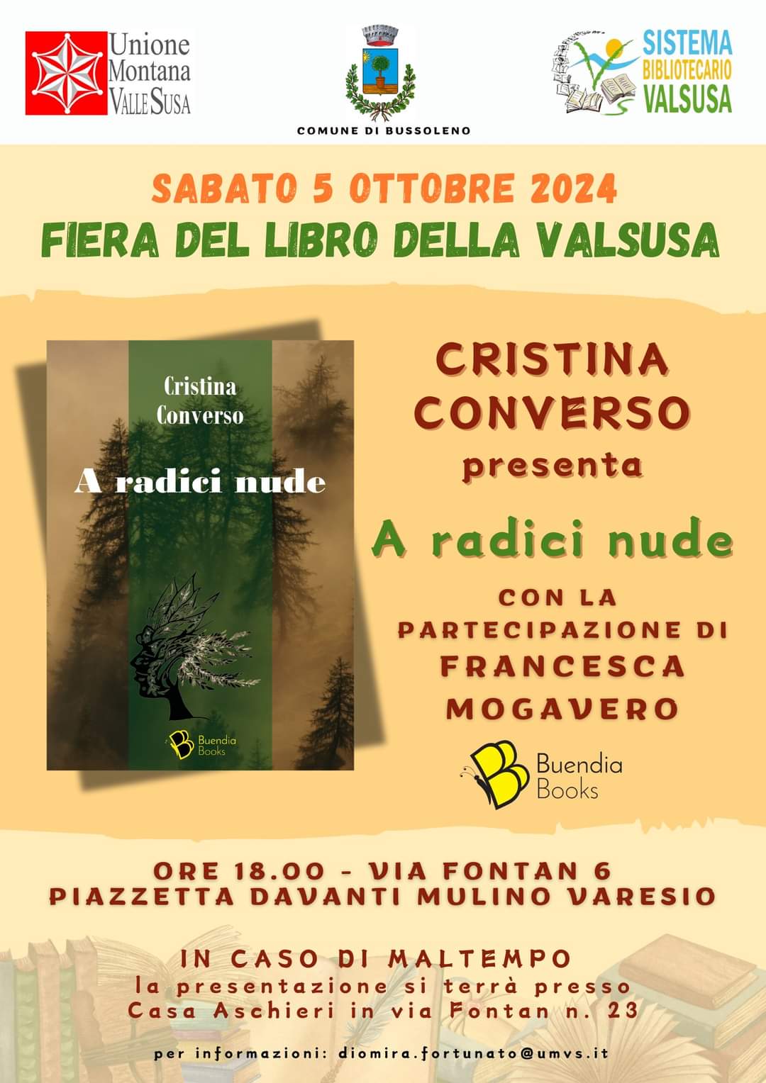 Cristina Converso alla Fiera del Libro della Valsusa